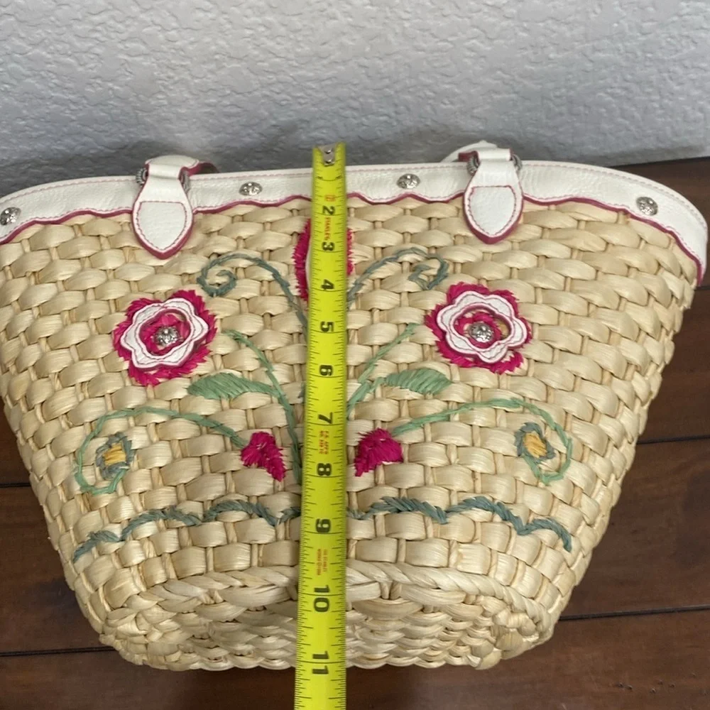 Brighton Cream & Natural Woven Floral Tote